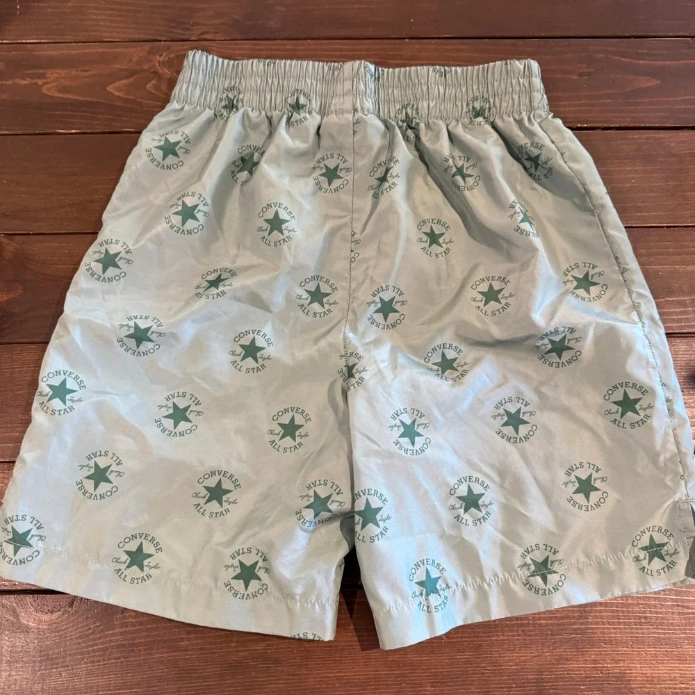 Converse Kids All Star Chuck Taylor Logo Shorts Sage Green Size L 12-13 YRS